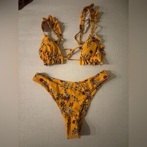 Floral Yellow Bikini Set
